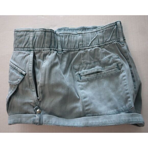 Free People OB1439712 Women's Sz XS Blue Waimea Slouchy Solid Shorts - Picture 7 of 10